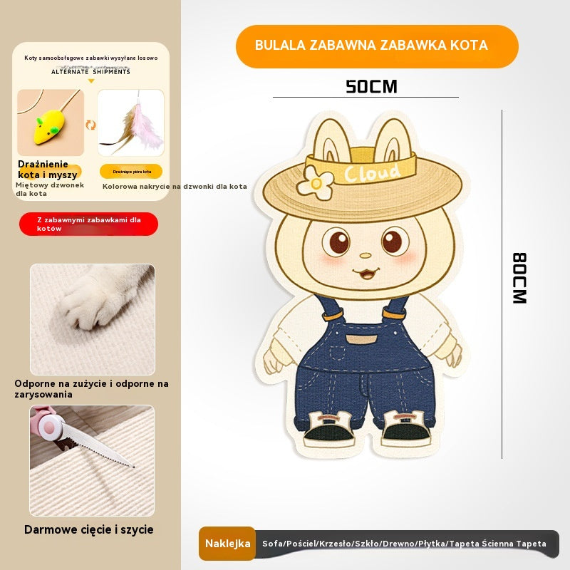 🏆【🔥Gorąca wyprzedaż】Drapacz dla kota montowany na ścianie - pionowy drapak w kształcie kostki - nie wymaga instalacji